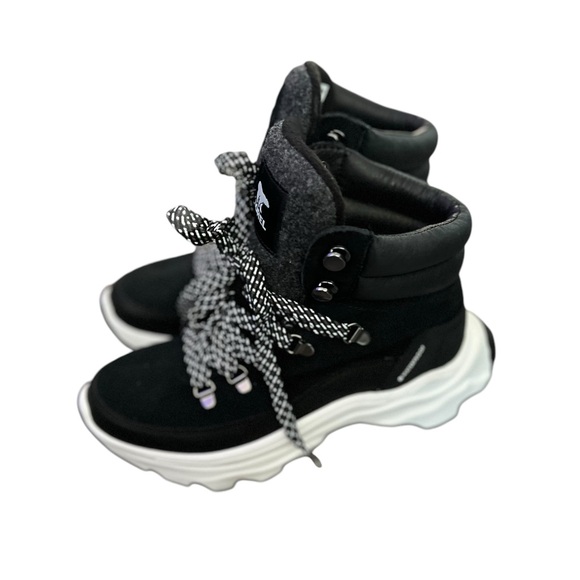 NWT SOREL Kinetic Breakthrough Conquest Waterproof Black White Sneakers Booties - Picture 6 of 16